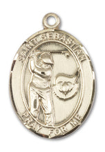 Load image into Gallery viewer, St. Sebastian / Golf Custom Medal - Yellow Gold