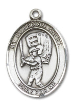 Load image into Gallery viewer, Guardian Angel / Baseball Custom Medal - Sterling Silver