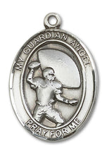 Load image into Gallery viewer, Guardian Angel / Basketball Custom Medal - Sterling Silver