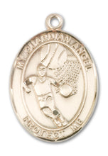 Load image into Gallery viewer, Guardian Angel / Football Custom Medal - Yellow Gold