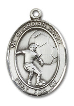 Load image into Gallery viewer, Guardian Angel / Soccer Custom Medal - Sterling Silver