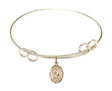 Load image into Gallery viewer, St. Charles Borromeo Custom Bangle - Gold Filled
