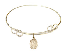 Load image into Gallery viewer, St. Peregrine Laziosi Custom Bangle - Gold Filled