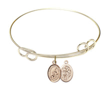 Load image into Gallery viewer, St. Sebastian / Basketball Custom Bangle - Gold Filled