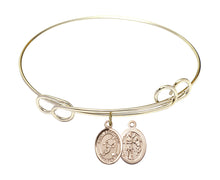 Load image into Gallery viewer, St. Sebastian / Soccer Custom Bangle - Gold Filled