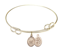 Load image into Gallery viewer, St. Sebastian / Swimming Custom Bangle - Gold Filled