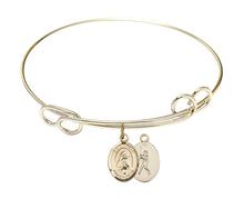 Load image into Gallery viewer, St. Rita of Cascia / Baseball Custom Bangle - Gold Filled