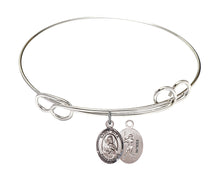 Load image into Gallery viewer, St. Rita of Cascia / Baseball Custom Bangle - Silver