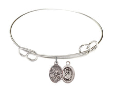 Load image into Gallery viewer, St. Christopher / Field Hockey Custom Bangle - Silver