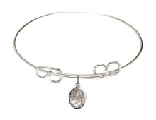 Load image into Gallery viewer, St. Christopher / Lacrosse Custom Bangle - Silver
