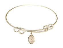 Load image into Gallery viewer, St. Scholastica Custom Bangle - Gold Filled