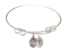Load image into Gallery viewer, Our Lady of Perpetual Help Custom Bangle - Silver
