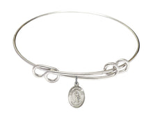 Load image into Gallery viewer, St. Joan of Arc Custom Bangle - Silver