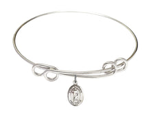 Load image into Gallery viewer, St. Stephen Martyr Custom Bangle - Silver