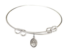 Load image into Gallery viewer, St. Christopher / Lacrosse Custom Bangle - Silver