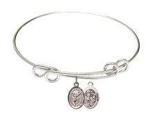 Load image into Gallery viewer, St. Sebastian / Cheerleading Custom Bangle - Silver