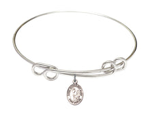 Load image into Gallery viewer, St. Margaret Mary Alacoque Custom Bangle - Silver