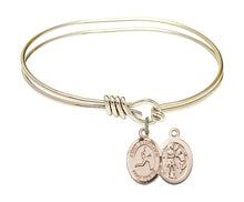 Load image into Gallery viewer, St. Sebastian / Track & Field Custom Bangle - Gold Filled