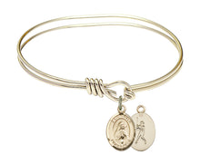 Load image into Gallery viewer, St. Rita of Cascia / Baseball Custom Bangle - Gold Filled