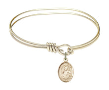Load image into Gallery viewer, Pope St. Pius X Custom Bangle - Gold Filled