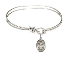 Load image into Gallery viewer, St. Francis of Assisi Custom Bangle - Silver