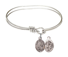 Load image into Gallery viewer, St. Sebastian / Basketball Custom Bangle - Silver