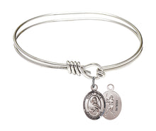 Load image into Gallery viewer, St. Rita of Cascia / Baseball Custom Bangle - Silver