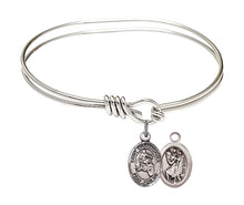 Load image into Gallery viewer, St. Christopher / Motorcycle Custom Bangle - Silver