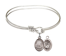 Load image into Gallery viewer, St. Christopher / Fishing Custom Bangle - Silver