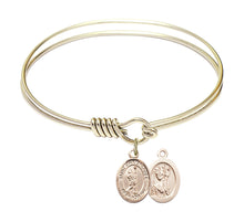 Load image into Gallery viewer, St. Christopher / Lacrosse Custom Bangle - Gold Filled
