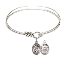 Load image into Gallery viewer, St. Aloysius Gonzaga Custom Bangle - Silver