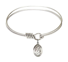 Load image into Gallery viewer, St. Isidore of Seville Custom Bangle - Silver