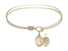 Load image into Gallery viewer, St. Benedict Custom Bangle - Gold Filled