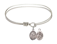 Load image into Gallery viewer, St. Sebastian / Soccer Custom Bangle - Silver