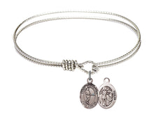 Load image into Gallery viewer, St. Sebastian / Tennis Custom Bangle - Silver