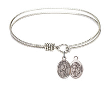 Load image into Gallery viewer, St. Sebastian / Figure Skating Custom Bangle - Silver