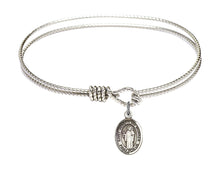 Load image into Gallery viewer, St. Joseph the Worker Custom Bangle - Silver