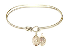 Load image into Gallery viewer, St. Benedict Custom Bangle - Gold Filled