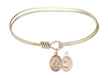Load image into Gallery viewer, St. Christopher / Wrestling Custom Bangle - Gold Filled