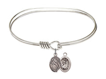 Load image into Gallery viewer, St. Christopher / Martial Arts Custom Bangle - Silver