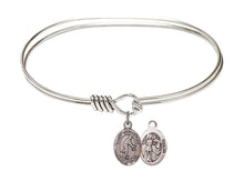 Load image into Gallery viewer, St. Sebastian / Basketball Custom Bangle - Silver