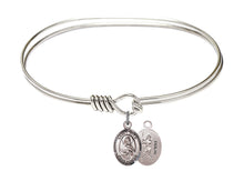 Load image into Gallery viewer, St. Rita of Cascia / Baseball Custom Bangle - Silver