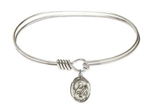 Load image into Gallery viewer, St. Meinrad of Einsiedeln Custom Bangle - Silver