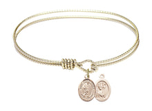 Load image into Gallery viewer, St. Christopher / Lacrosse Custom Bangle - Gold Filled