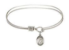 Load image into Gallery viewer, St. Lucia of Syracuse Custom Bangle - Silver
