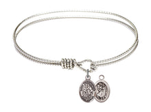 Load image into Gallery viewer, St. Christopher / Wrestling Custom Bangle - Silver