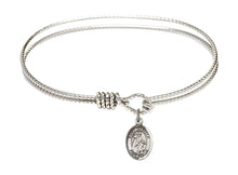 Load image into Gallery viewer, St. Isabella of Portugal Custom Bangle - Silver