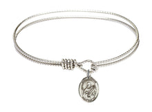 Load image into Gallery viewer, St. Meinrad of Einsiedeln Custom Bangle - Silver