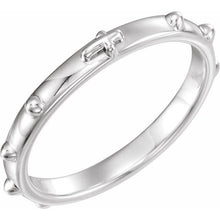 Load image into Gallery viewer, Decade Rosary Ring - Sterling Silver, 2.5mm