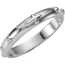 Load image into Gallery viewer, Decade Rosary Ring - Sterling Silver, 3.2mm